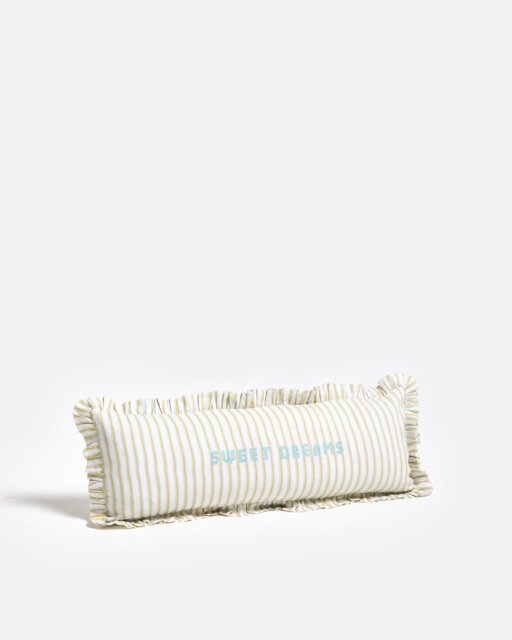 Blue & Yellow Sweet Dreams Pinstripe Cushion Cover 30x90cm