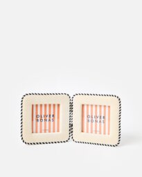 "Dulce Cream Velvet Double Photo Frame 4x4"""