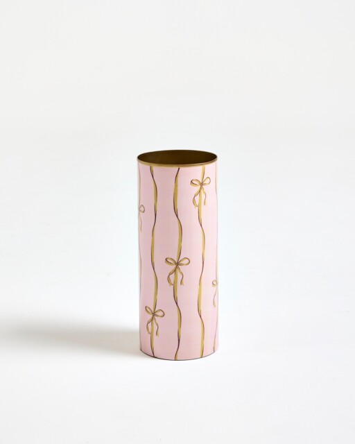 Pink & Gold Bows Umbrella Stand