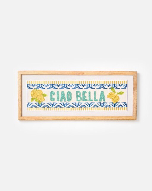 Yellow & Blue Ciao Bella Beaded Wall Art