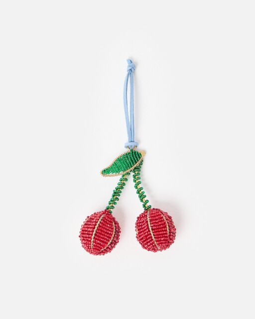 Cherry Beaded Christmas Tree Decoration