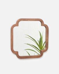 Safira Square Wooden Square Wall Mirror