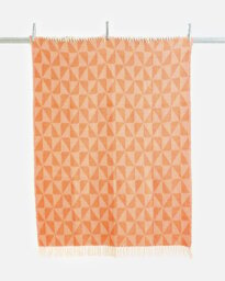 Orange & Cream Geometric Throw