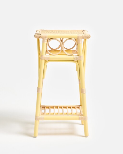 Vero Yellow Rattan Side Table