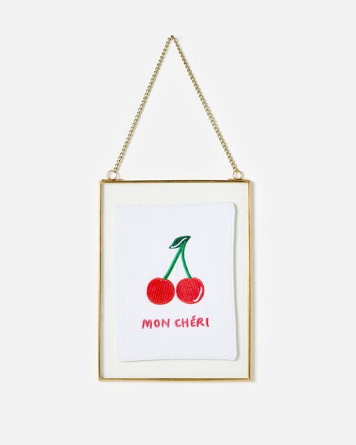 Mon Cheri Embroidered Wall Art