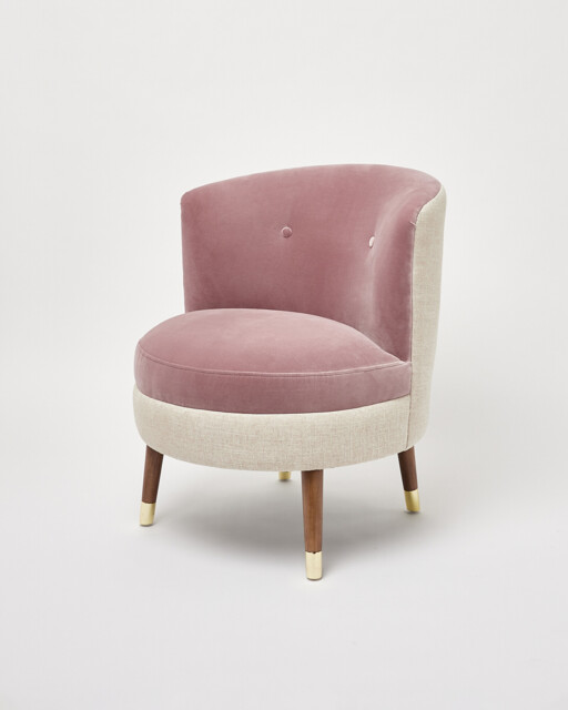 Ola Dusty Pink Velvet Accent Chair