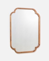 Safira Over The Mantel Wooden Wall Mirror