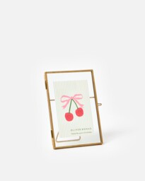 "Gold Tone Brass Standing Portrait Photo Frame 6x4"""
