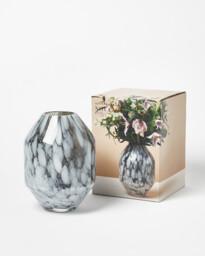 Nova Spotty Grey Glass Vase