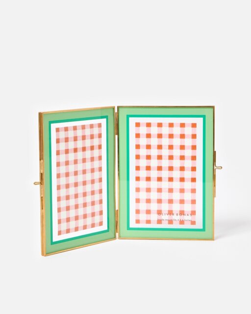 "Colour Block Green Multi Photo Frame 4x6"""