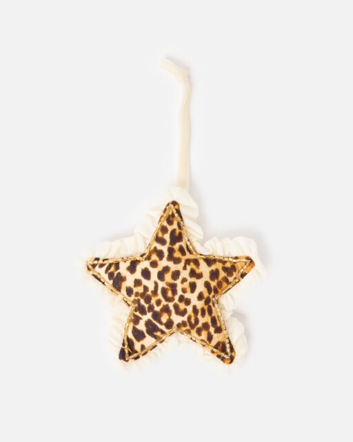 Leopard Print Star Christmas Tree Decoration
