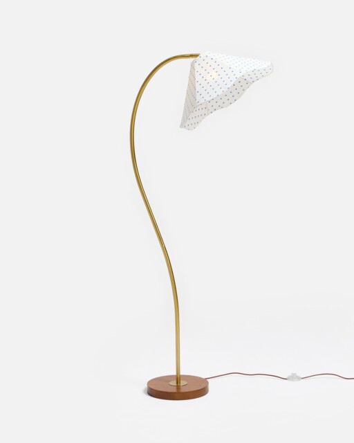 Pois Blue Polka Dot Wave Floor Lamp