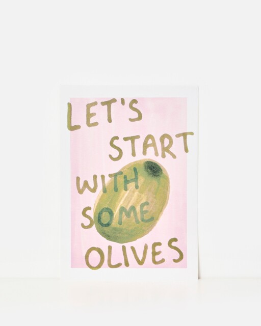 Let's Start With Some Olives Wall Art Print