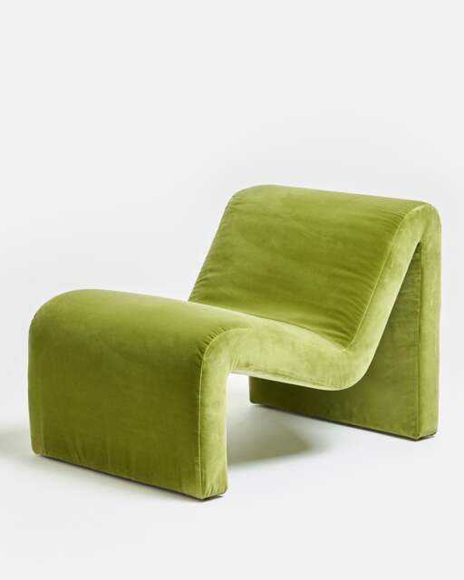 Pambo Green Velvet Lounge Chair