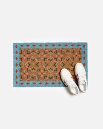 Blue Tile Rectangular Doormat