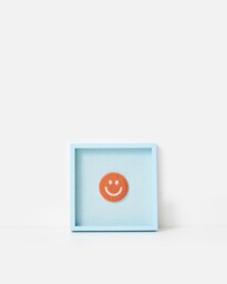 Orange Beaded Happy Face Wall Art