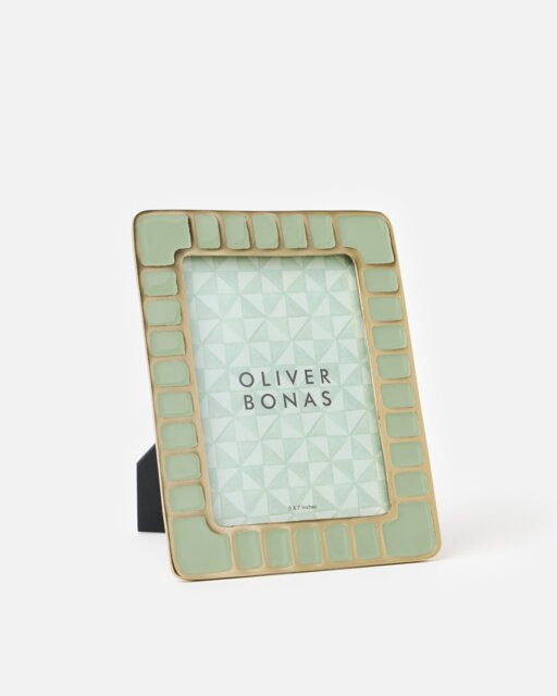 "Cilo Green Enamel Photo Frame 5x7"""
