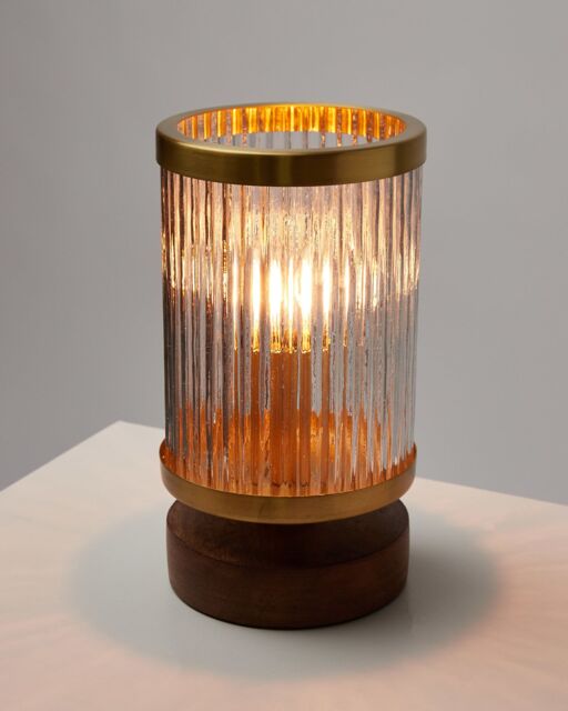 Vaso Gold Tone & Glass Desk & Table Lamp
