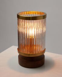 Vaso Gold Metal & Glass Desk & Table Lamp
