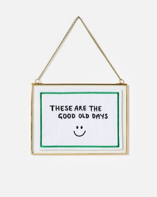Good Old Days Embroidered Wall Art