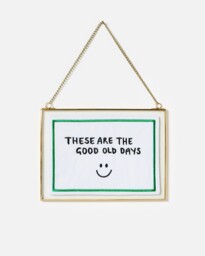 Good Old Days Embroidered Wall Art