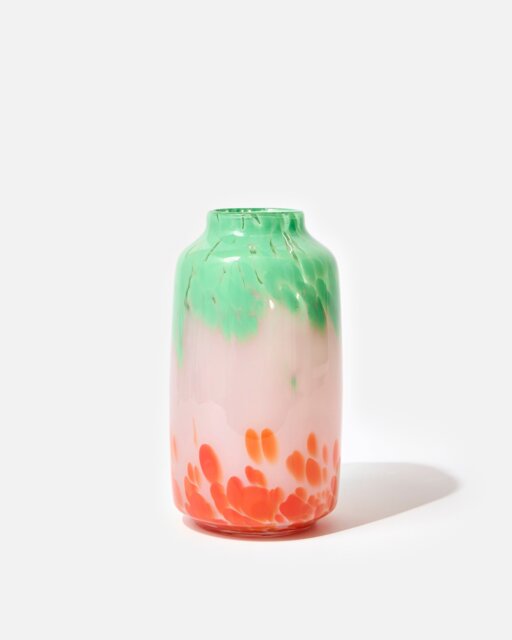 Lennox Green & Orange Glass Vase