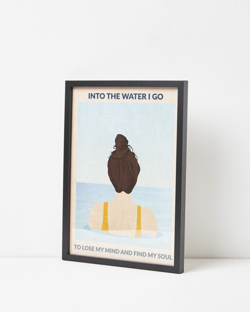 Into the Water I Go Framed Wall Art