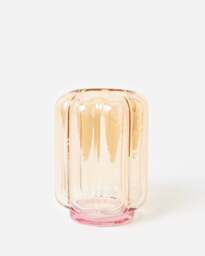 Lili Lustre Ribbed Glass Vase
