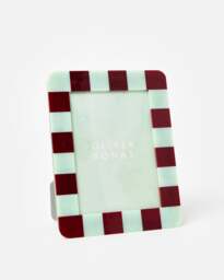 "Alyssa Green & Burgundy Photo Frame 5x7"""
