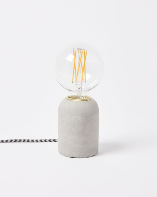 Vico Concrete Grey Desk & Table Lamp Base