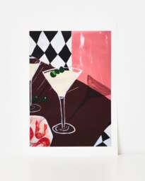 Martini & Olives Wall Art Print