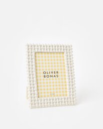 "Marca White Lattice Photo Frame 5x7"""