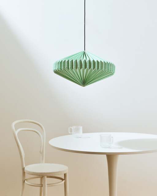 Vadella Green Gingham Paper Lamp Shade