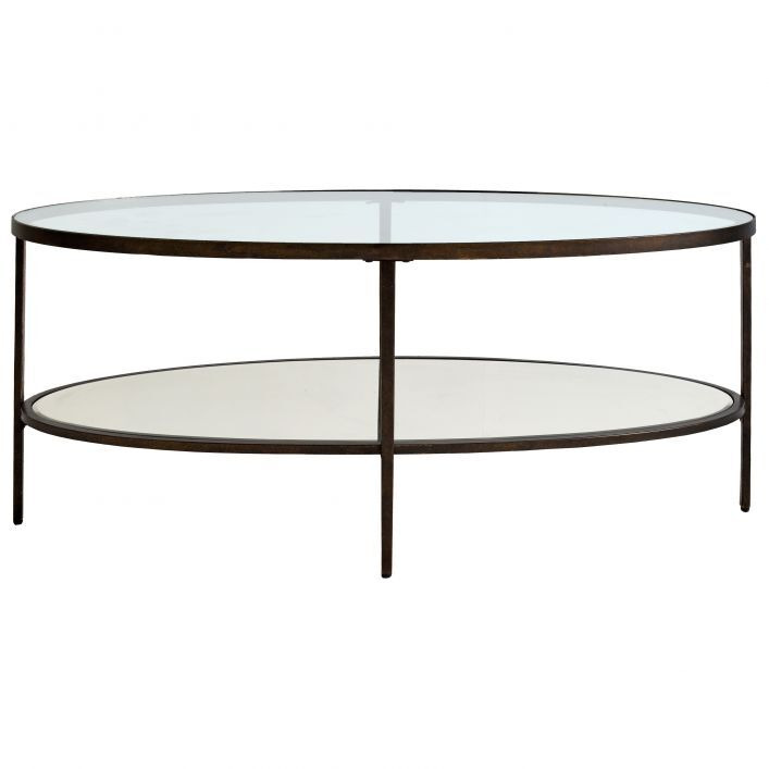 Gallery Interiors Hudson Oval Coffee Table in Aged Bronze - image 1