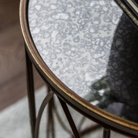 Gallery Interiors Highgate Side Table in Antique Gold - thumbnail 3