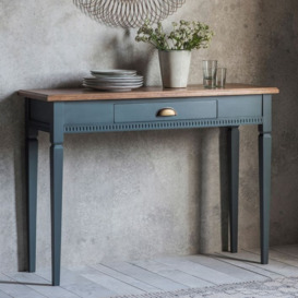 Gallery Interiors Bronte 1 Drawer Console Table in Storm Blue - thumbnail 2
