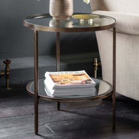 Gallery Interiors Hudson Side Table in Aged Bronze - thumbnail 3