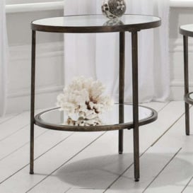 Gallery Interiors Hudson Side Table in Aged Bronze - thumbnail 2
