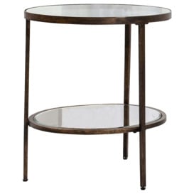 Gallery Interiors Hudson Side Table in Aged Bronze - thumbnail 1