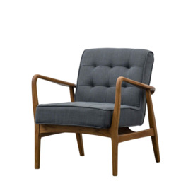 Gallery Interiors Humber Occasional Chair in Dark Grey - thumbnail 1