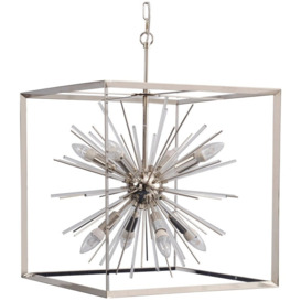 Libra Interiors Large Starburst Chandelier Silver