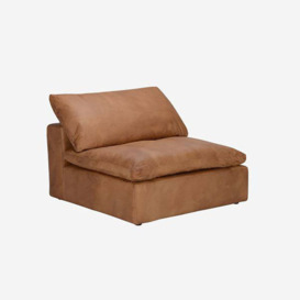 Andrew Martin Truman Large Leather Sofa Tan / Armless Section - thumbnail 2