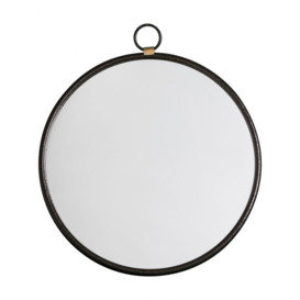 Gallery Interiors Bayswater Round Mirror in Black - thumbnail 1