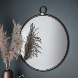Gallery Interiors Bayswater Round Mirror in Black - thumbnail 2
