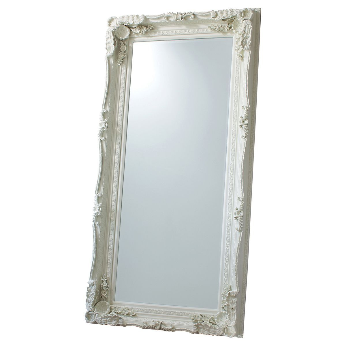 Gallery Interiors Carved Louis Leaner Mirror in Cream - image 1