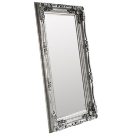 Gallery Interiors Carved Louis Leaner Mirror in Silver - thumbnail 1