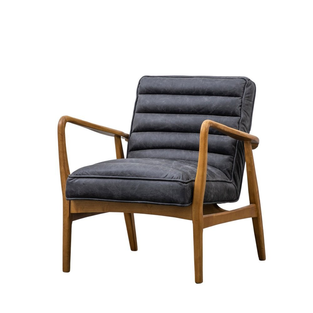 Gallery Interiors Datsun Occasional Chair in Antique Ebony - image 1