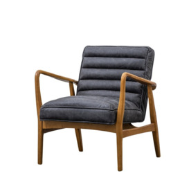 Gallery Interiors Datsun Occasional Chair in Antique Ebony - thumbnail 1