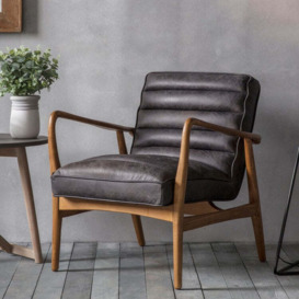 Gallery Interiors Datsun Occasional Chair in Antique Ebony - thumbnail 2