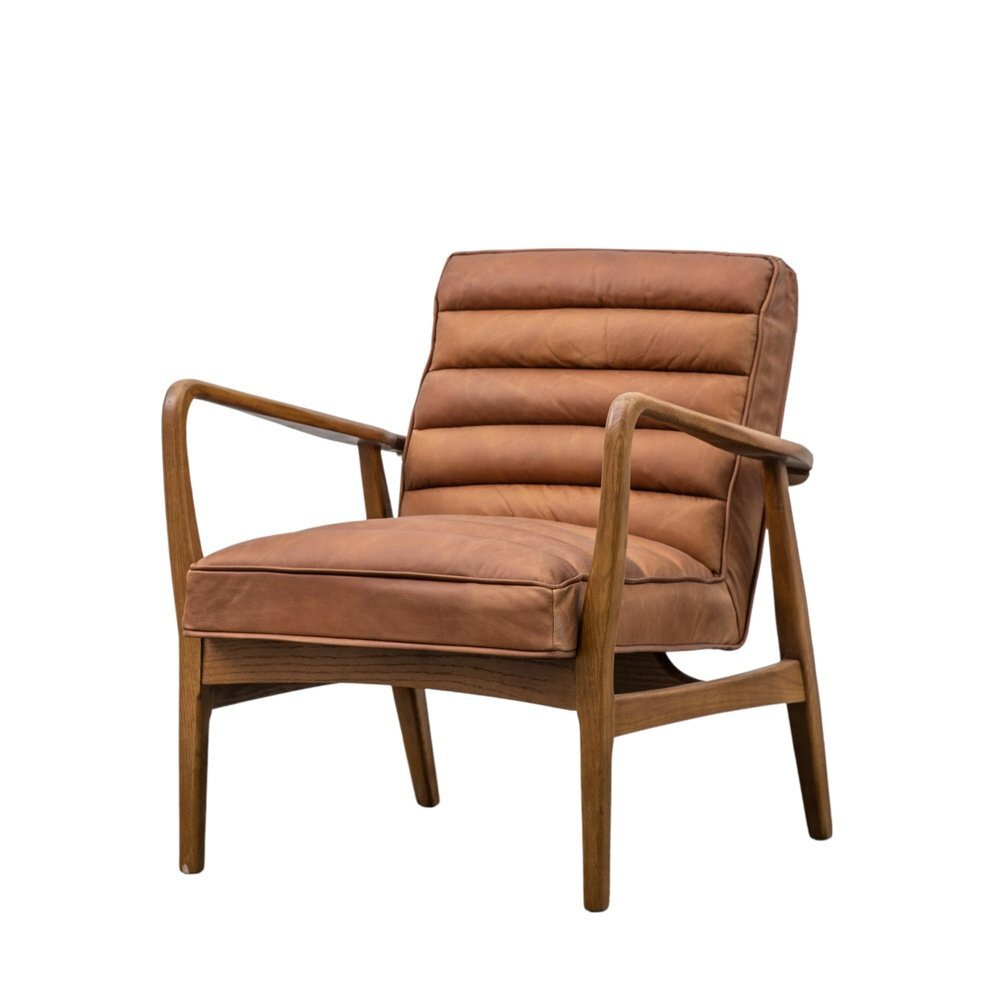 Gallery Interiors Datsun Occasional Chair in Vintage Brown - image 1